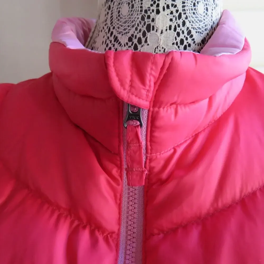 NWT LL Bean Red Azalea Goose Down Puffer Vest XL 18 Outerwear Scrunch Down Girls